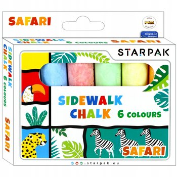 Kreda chodnikowa kolorowa dla dzieci 6 kolorów - Starpak