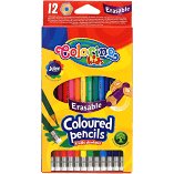 Kredk ołówkowe, heksagonalne, wymazywalne, Colorino Kids, 12 sztuk - Patio