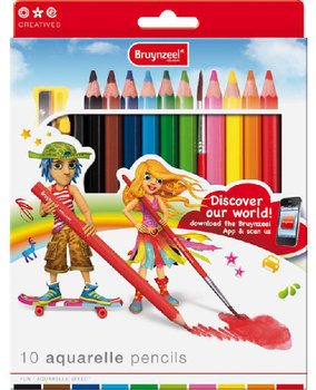 Kredki akwarelowe, Aquarelle Pencils, 10 kolorów - BRUYNZEEL
