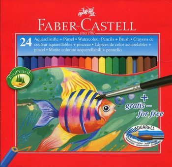 Kredki akwarelowe z pędzelkiem, 24 kolory - Faber-Castell