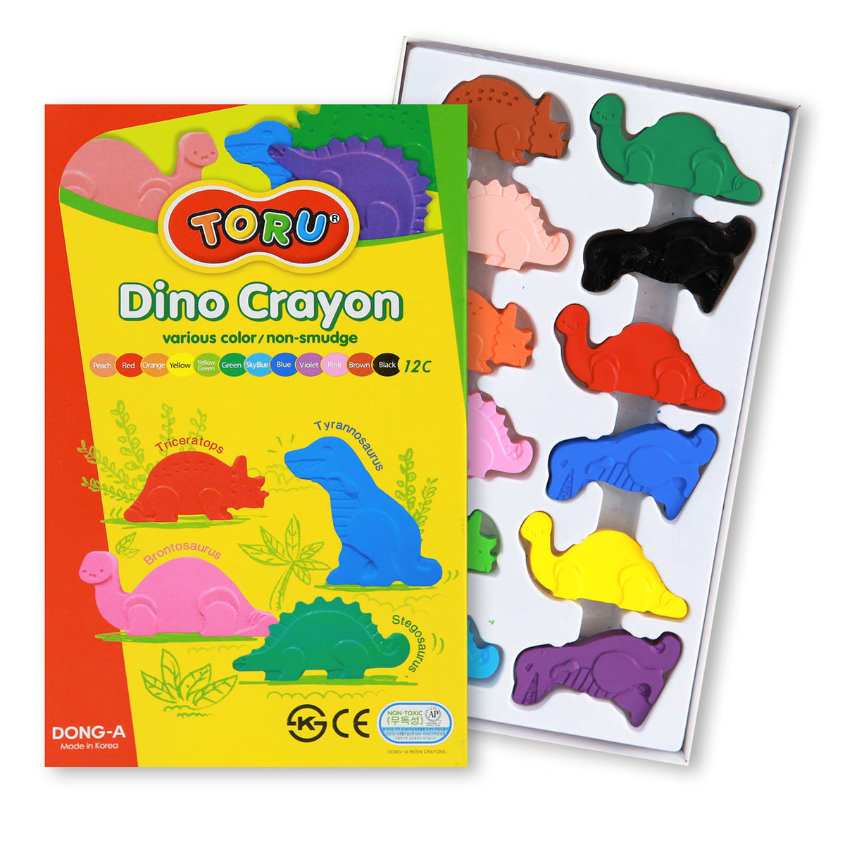 Zdjęcia - Ołówek Dino Kredki , Dong-A Toru, 12 kolorów 