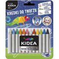 Kredki do malowania twarzy, Kidea, 12 kolorów - KIDEA