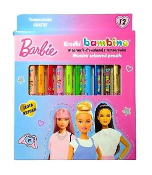 Kredki Grube Bambino 12 Szt. Barbie + Temp. - Bambino