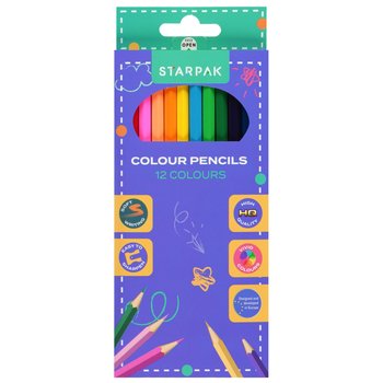Kredki ołówkowe 12 kolorów School STARPAK 533619 - Starpak