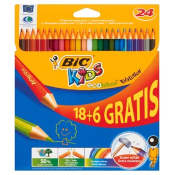 Kredki ołówkowe, 24 kolory, Eco Evolution - BIC