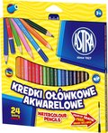 Kredki ołówkowe akwarelowe Astra 24 kolory - Astra