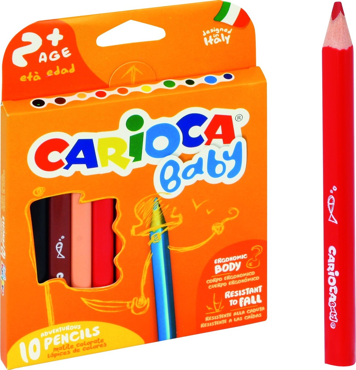 Zdjęcia - Rysowanie Carioca Kredki ołówkowe Baby, 10 kolorów 