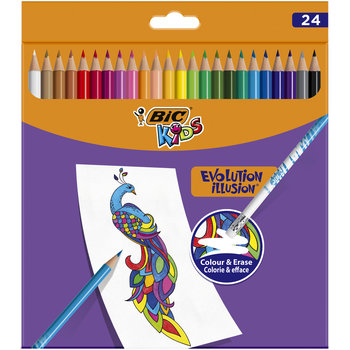 Kredki ołówkowe, BIC Kids Evolution Illusion, 24 kolory - BIC