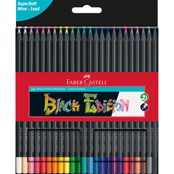 Kredki ołówkowe, Black Edition. 24 kolory, Faber-Castell - Faber-Castell