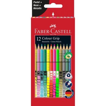 Kredki ołówkowe Grip, 12 kolorów - Faber-Castell