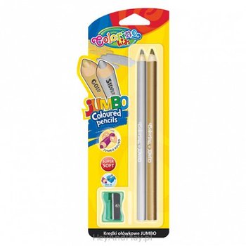 Kredki ołówkowe, okrągłe jumbo, 2 kolory, Colorino Kids - Patio
