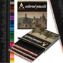 Kredki Ołówkowe Profesjonalny Zestaw Kredek W Pudełku 72 Szt