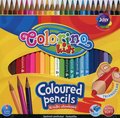 Kredki ołówkowe, trójkątne, Colorino, 24 kolory - Colorino