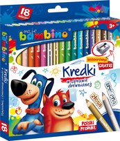 Kredki rysunkowe Bambino 18 kolorów + temperówka