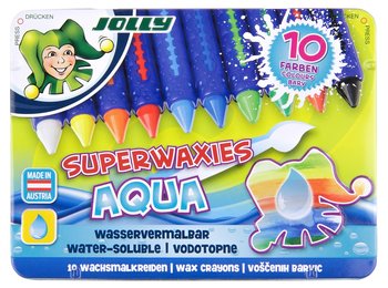 Kredki świecowe Aqua, 10 kolorów - Jolly