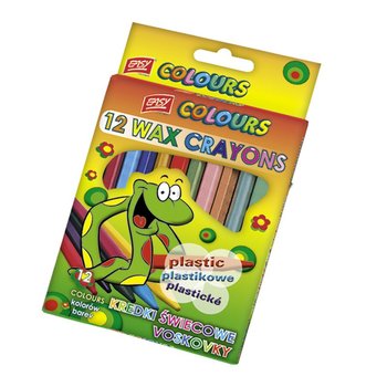 Kredki świecowe, plastikowe, 12 kolorów, Easy - Easy