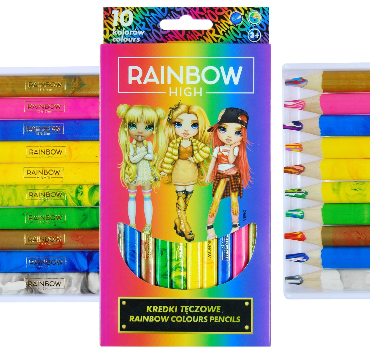 Zdjęcia - Rysowanie Astra Kredki Tęczowe Jumbo 10 Kolorów Rainbow High 