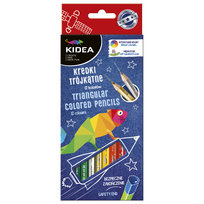 Kredki trójkątne, Kidea, 12 kolorów KIDEA