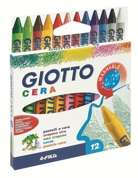 Kredki woskowe, Giotto Cera, 12 kolorów - GIOTTO