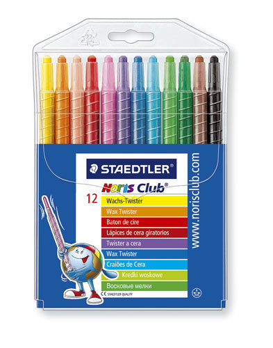 Kredki woskowe wykręcane Staedtler Twister Noris Club 12 kolorów