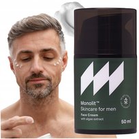 KREM do twarzy NAWILŻAJĄCY DLA MĘŻCZYZN męski ALGI olej kokosowy MONOLIT