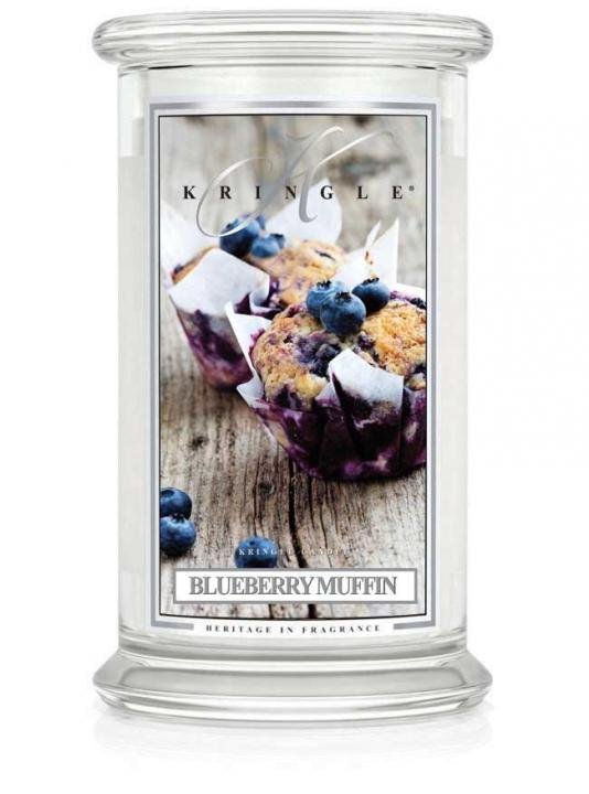 Kringle Candle, Blueberry Muffin, świeca zapachowa, duży słoik, 2 knoty