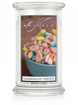 Kringle Candle - Marshmallow Morning - Duży, Klasyczny Słoik (623G) Z 2 Knotami - Kringle Candle