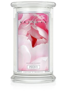 Kringle Candle, Peony, świeca zapachowa, duży słoik, 2 knoty - Kringle Candle