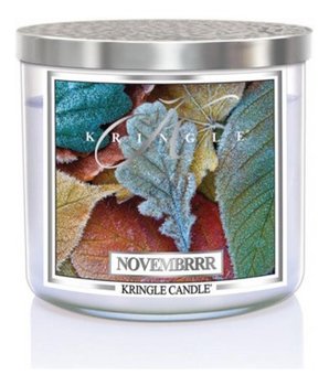 Kringle Candle Tumbler Świeca Zapachowa Z Trzema Knotami Novembrrr 411G - Kringle Candle