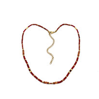 Króki naszyjnik choker z czerwonych kamieni naturalnych Alice Jo