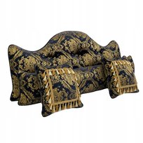 Królewski Zestaw Wygodnych Poduszek z Motywem Kwiatowym Niebieski