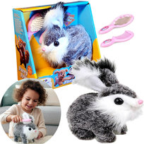 KRÓLIK PLUSZOWA MASKOTKA ZABAWKA Z DŹWIĘKIEM MIĘKKA PRZYTULANKA DLA DZIECI