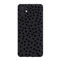 Kropki Boho - Iphone 12 Mini Etui Matowe Czarne [Tif 04E]
