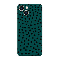 Kropki boho - iPhone 15 Etui matowe butelkowa zieleń [TIF 04E]