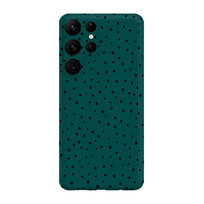 Kropki tiny dots  - Galaxy S23 Ultra Etui matowe butelkowa zieleń [TIF 14E]
