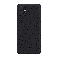 Kropki Tiny Dots  - Iphone 12 Mini Etui Matowe Czarne [Tif 14E]