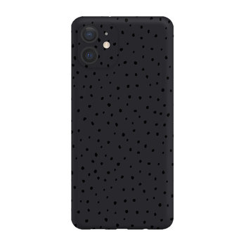Kropki Tiny Dots  - Iphone 12 Mini Etui Matowe Czarne [Tif 14E] - Inny producent