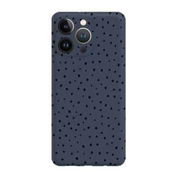 Kropki tiny dots  - iPhone 13 Pro Etui matowe granat [TIF 14E] - Inny producent