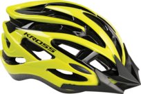 Kross, Kask rowerowy, LAKI z daszkiem, żółty, rozmiar L Kross