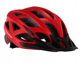 Kross, kask rowerowy VINCITORE, czerwony, rozmiar M (54-58 cm), regulowany, INMOLD - Kross