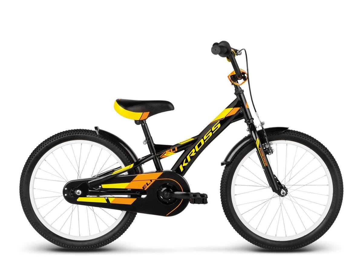 Kross, Rower dziecięcy, Eli 20", czarnopomarańczowy Kross Zabawki