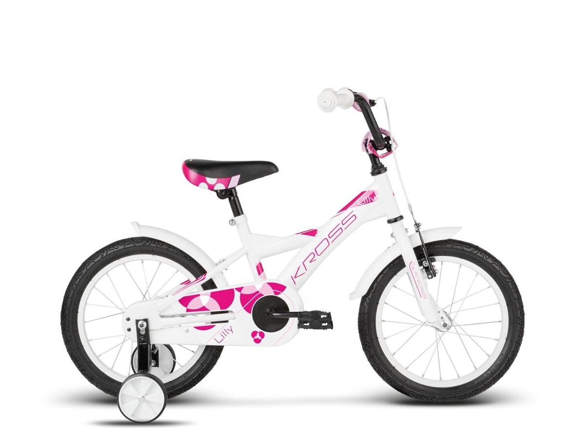 Kross, Rower dziecięcy, Lilly 16", białoróżowy Kross Zabawki Sklep