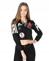 Krótka Młodzieżowa Bluzka Crop Top Bluza 845-2 r L Inna marka