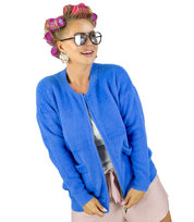 Krótki kardigan sweter rozpinany z puszystej dzianiny "COCO CHIC"-S/M Agrafka