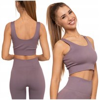 Krótki TOP DAMSKI Sportowy Prążkowany Stylowy Wygodny Biustonosz MORAJ L/XL