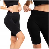 Krótkie LEGGINSY DAMSKIE Kolarki Bezszwowe Push-Up Wysoki Stan MORAJ M
