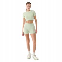 Krótkie legginsy treningowe damskie 4F - turkusowe, XS/S 4F