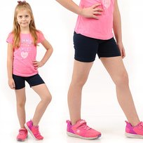 Krótkie spodenki Legginsy 1/2 Kolarki Dziecięce Getry Szorty Granatowe 122 LAEMI