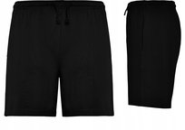 Krótkie Spodenki Sportowe Męskie BAWEŁNA Kieszenie Roly 6705 CZARNE 2XL ROLY