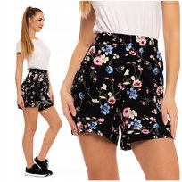 KRÓTKIE SPODENKI Szorty Damskie MORAJ Wygodne Przewiewne KWIATKI - 3XL